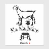 Sticker Contour de l'outil Militant de la chèvre de nounou (Feuille)