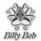 Sticker Contour de monogramme de calmar gris (Devant)