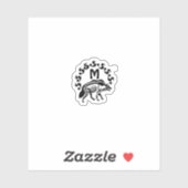 Sticker Contour de monogramme d'hyène tribus (Feuille)