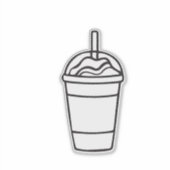 Sticker Contour de tasse de café glacé (Devant)