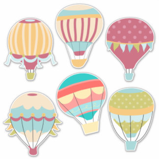 Sticker Contour de variété de ballon à air chaud