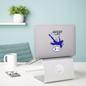 Sticker Contour de vie de soccer bleu (Ordinateur portable sur le bureau)