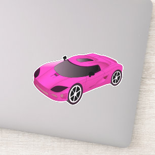 Sticker Contour de voiture de course rose