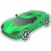 Sticker Contour de voiture de course verte (Devant)