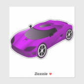 Sticker Contour de voiture de course violet (Feuille)