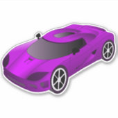 Sticker Contour de voiture de course violet (Devant)