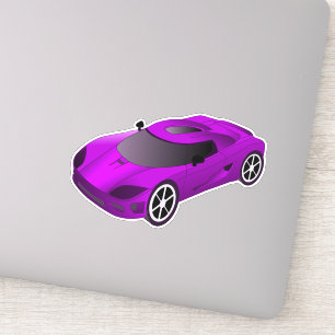 Sticker Contour de voiture de course violet