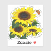 Sticker Contour des tournesols (Feuille)
