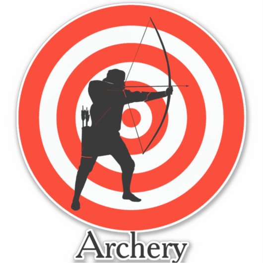Sticker Contour Design en tir à l'arc (Devant)