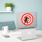 Sticker Contour Design en tir à l'arc (Ordinateur portable sur le bureau)