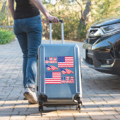 Sticker Contour du drapeau national des États-Unis (Valise Insitu)