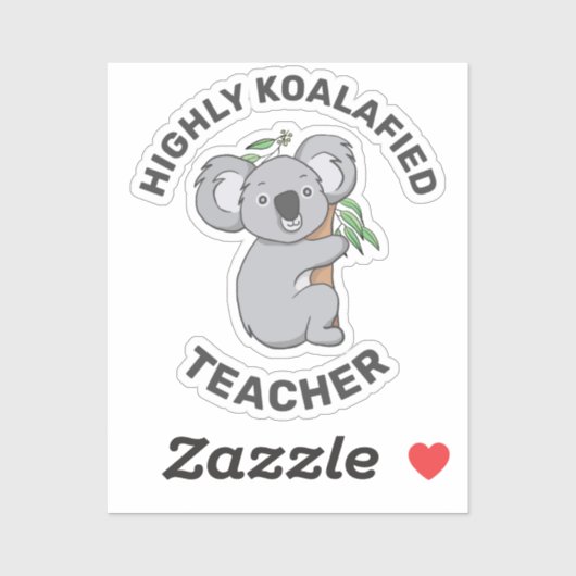 Sticker Contour enseignant hautement qualifié Koala Koala (Feuille)