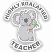 Sticker Contour enseignant hautement qualifié Koala Koala (Recto)