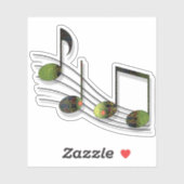Sticker Contour Notes Dubstep (Feuille)