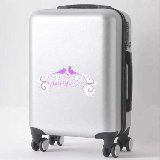 Sticker Contour Oiseaux Mariés (Sur valise)