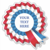 Sticker Contour rouge blanc et bleu Rosette (Devant)