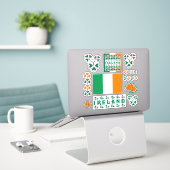 Sticker Contour Shamrock irlandais coloré (Ordinateur portable sur le bureau)