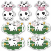 Sticker Contour Vache Cartoon Asst. (Devant)