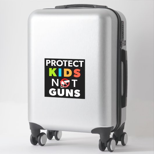 Sticker Contrôle des armes à feu - Protéger les enfants et (Sur valise)
