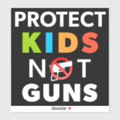 Sticker Contrôle des armes à feu - Protéger les enfants et (Feuille)