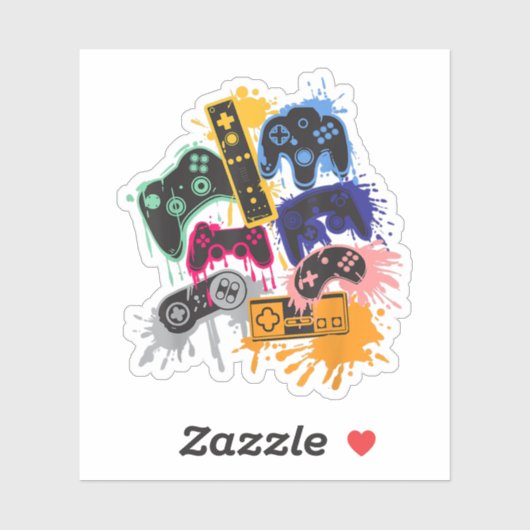 Sticker Contrôler toutes les choses Video Game Controller  (Feuille)