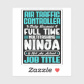 Sticker Contrôleur de la circulation aérienne Titre du tra (Feuille)