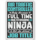 Sticker Contrôleur de la circulation aérienne Titre du tra (Devant)