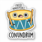 Sticker Conundrum Fundy Drummer Drum Pun (Devant)