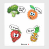 Sticker Conversation de fruits et légumes3 (Feuille)