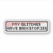 Sticker Conversation Pixel Glitch - Funny Retro Gamer (Devant)