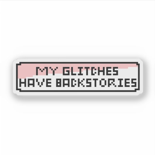 Sticker Conversation Pixel Glitch - Funny Retro Gamer (Devant)