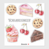Sticker Cookie aux pépites de chocolat (Feuille)