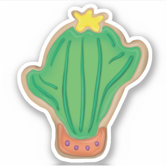 Sticker cookie Cactus (Devant)
