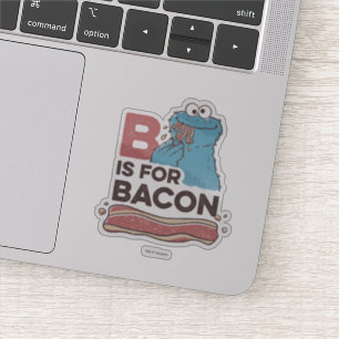 Sticker Cookie Monster   B est pour Bacon