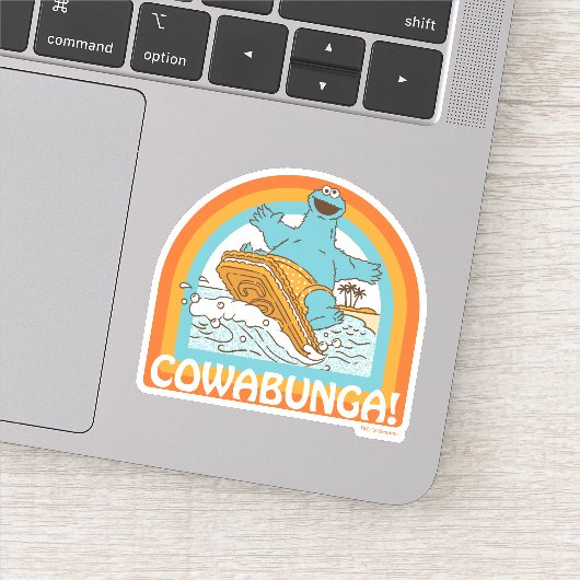 Sticker Cookie Monster Cowabunga! (Détail)