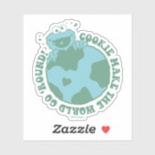 Sticker Cookie Monster | Les cookies font tourner le monde (Feuille)