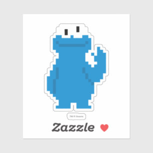 Sticker Cookie Monster Pixel Art