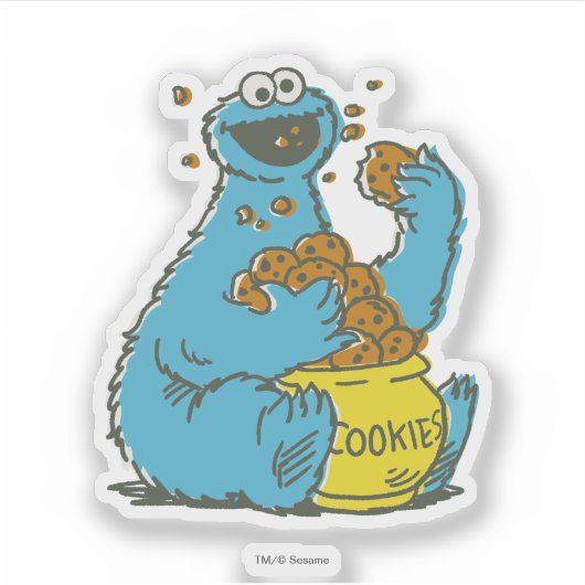 Sticker Cookie Monster Vintage (Devant)