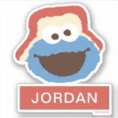 Sticker Cookie Monster Woodland Face | Ajouter Votre Nom (Devant)