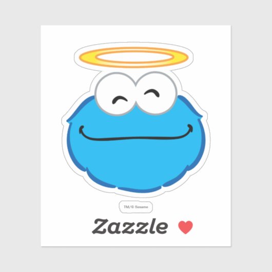 Sticker Cookie Souriant visage avec Halo (Feuille)