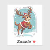 Sticker Cookies Bulldog Père Noël (Feuille)