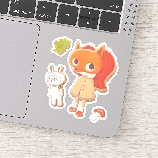 Sticker Cookies décorés par des animaux de bois (Détail)