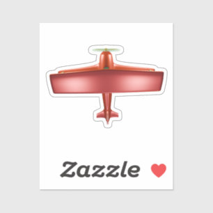 Sticker cool Big Red Plane Custom-Cut Vinyl