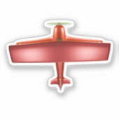 Sticker cool Big Red Plane Custom-Cut Vinyl (Recto)
