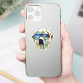 Sticker cool brave dog (Téléphone)