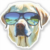 Sticker cool brave dog (Recto)