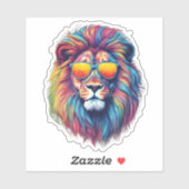 Sticker Cool Cat Lion étanche (Feuille)