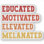 Sticker Cool de l'enseignant diplômé, motivé et élevé (Devant)