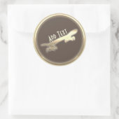 Sticker cool de Skateboard Gold Personnalisé (Sac)