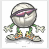 Sticker Cool de volley-ball (Feuille)